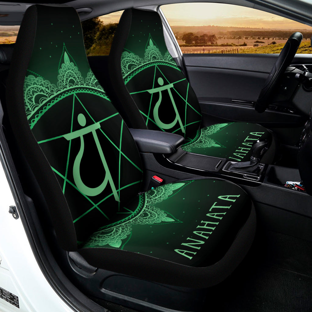 Anahata Chakra Symbol Print Universal Fit Car Seat Covers