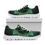 Anahata Chakra Symbol Print White Sneakers