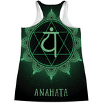 Anahata Chakra Symbol Print Women's Racerback Tank Top