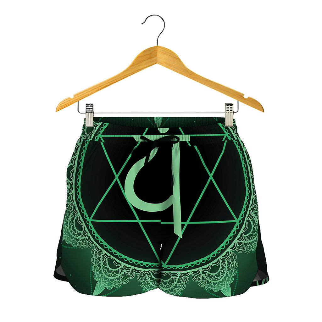 Anahata Chakra Symbol Print Women's Shorts
