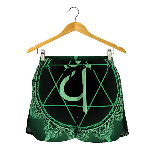Anahata Chakra Symbol Print Women's Shorts