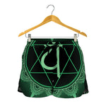 Anahata Chakra Symbol Print Women's Shorts