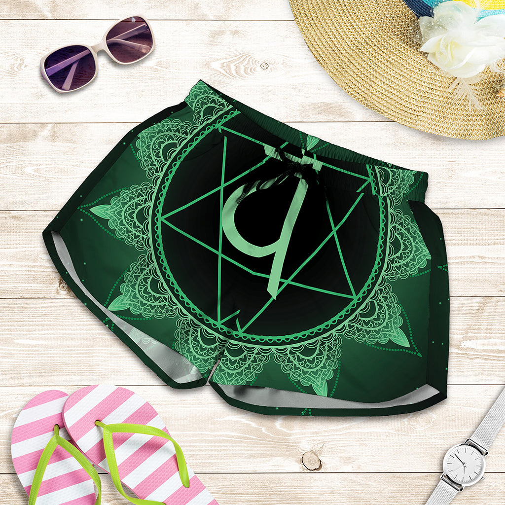 Anahata Chakra Symbol Print Women's Shorts