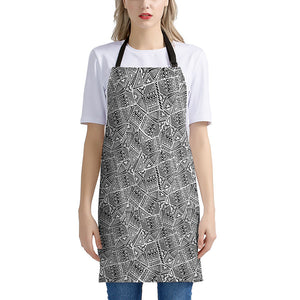 Ancient Aztec Tribal Pattern Print Apron