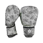 Ancient Aztec Tribal Pattern Print Boxing Gloves