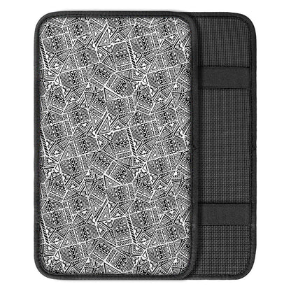 Ancient Aztec Tribal Pattern Print Car Center Console Cover