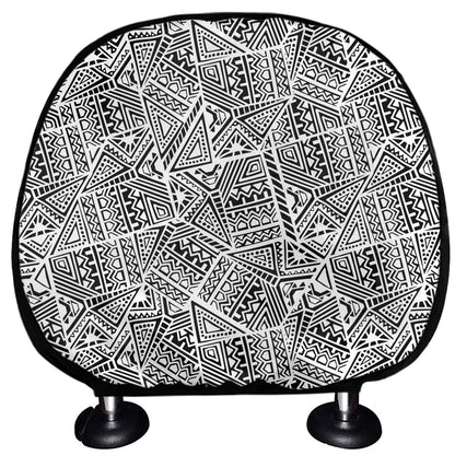 Ancient Aztec Tribal Pattern Print Car Headrest Covers