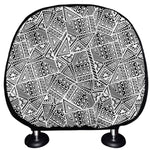 Ancient Aztec Tribal Pattern Print Car Headrest Covers