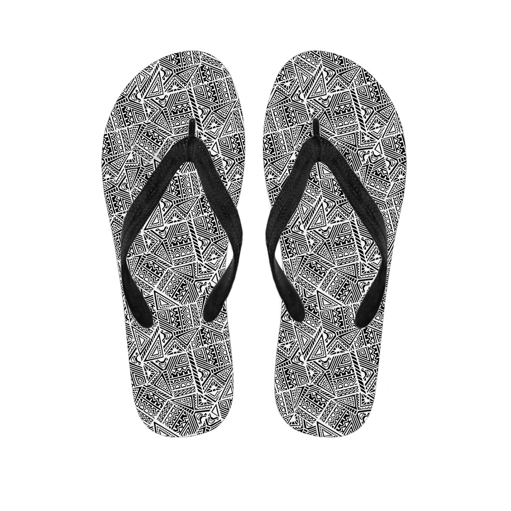 Ancient Aztec Tribal Pattern Print Flip Flops