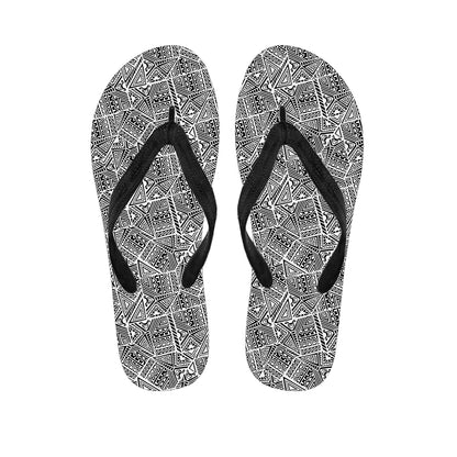 Ancient Aztec Tribal Pattern Print Flip Flops