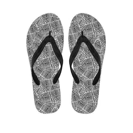 Ancient Aztec Tribal Pattern Print Flip Flops