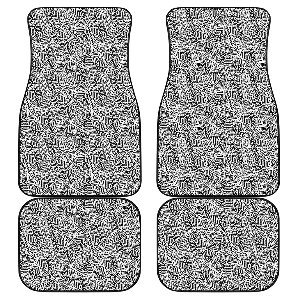 Ancient Aztec Tribal Pattern Print Front and Back Car Floor Mats