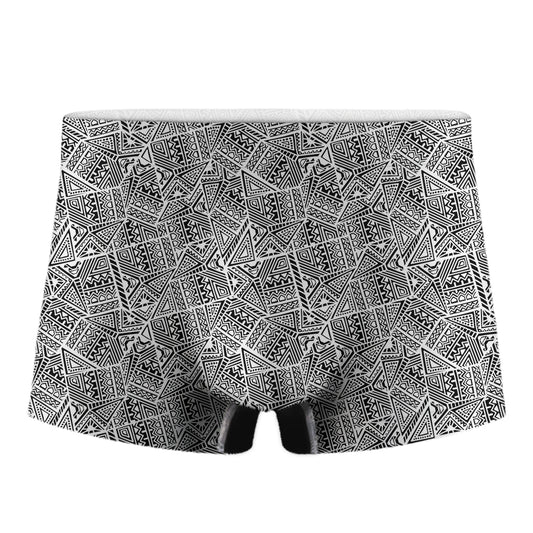 Ancient Aztec Tribal Pattern Print Men's Boxer Briefs