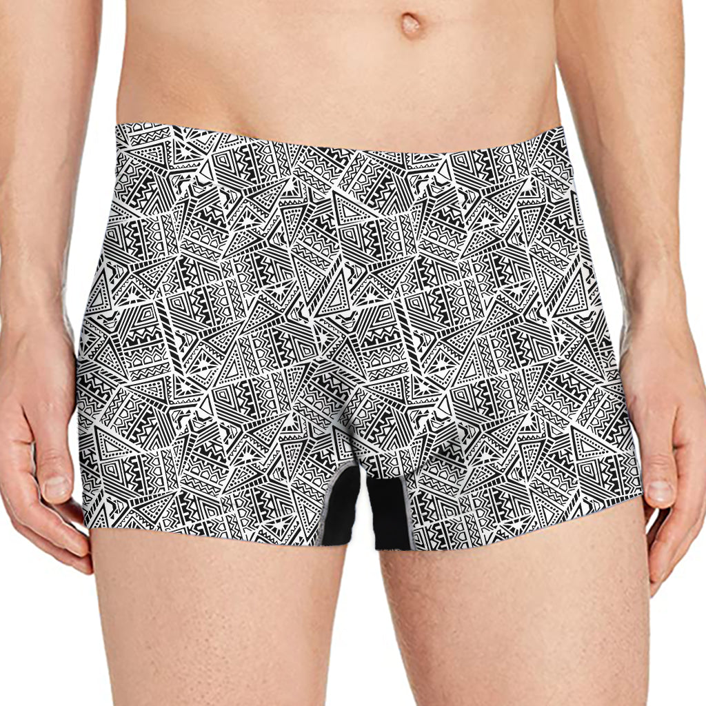 Ancient Aztec Tribal Pattern Print Men's Boxer Briefs