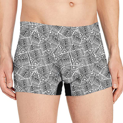 Ancient Aztec Tribal Pattern Print Men's Boxer Briefs