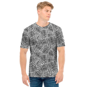 Ancient Aztec Tribal Pattern Print Men's T-Shirt