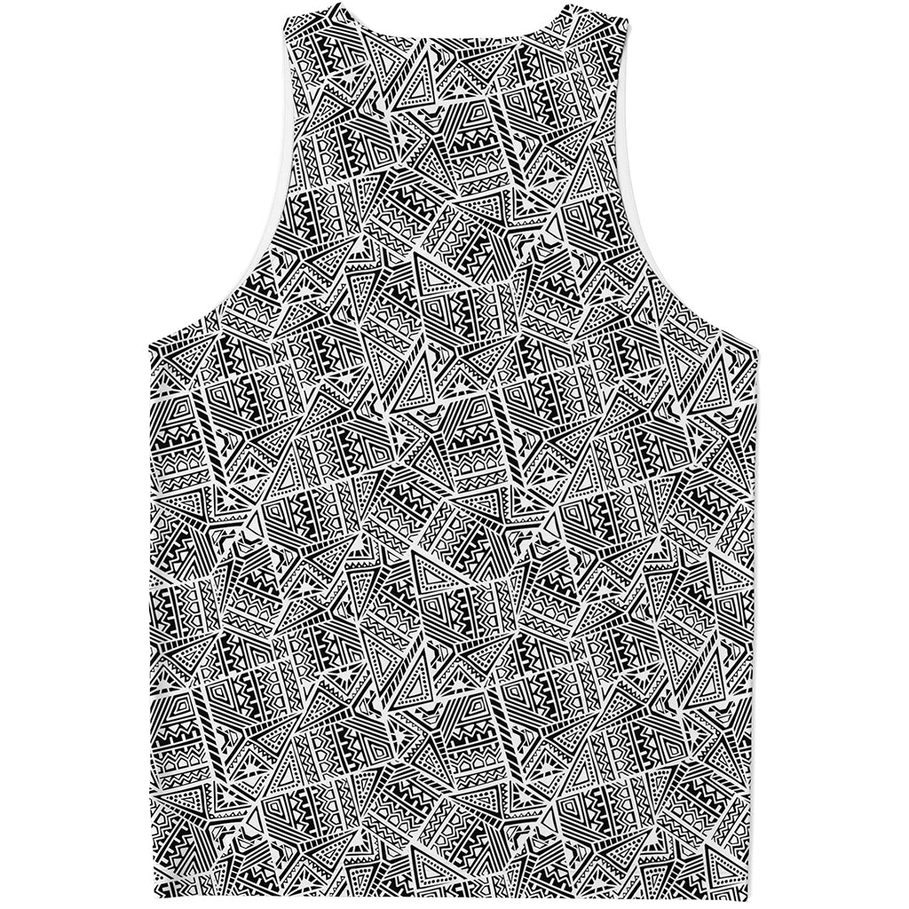 Ancient Aztec Tribal Pattern Print Men's Tank Top