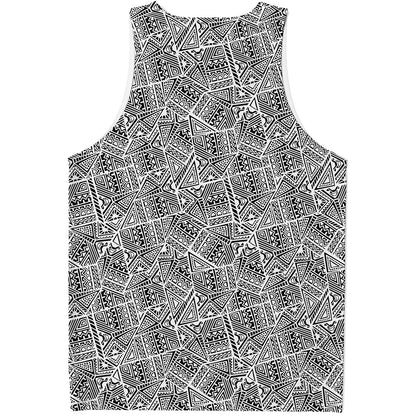 Ancient Aztec Tribal Pattern Print Men's Tank Top