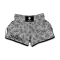 Ancient Aztec Tribal Pattern Print Muay Thai Boxing Shorts