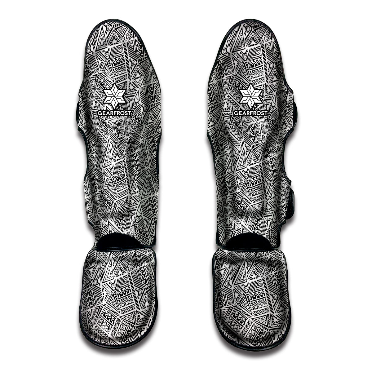 Ancient Aztec Tribal Pattern Print Muay Thai Shin Guard