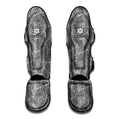 Ancient Aztec Tribal Pattern Print Muay Thai Shin Guard
