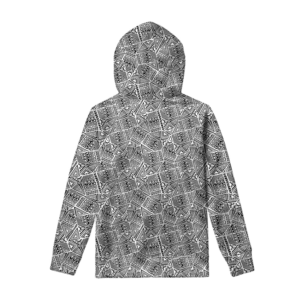 Ancient Aztec Tribal Pattern Print Pullover Hoodie