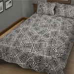 Ancient Aztec Tribal Pattern Print Quilt Bed Set