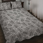 Ancient Aztec Tribal Pattern Print Quilt Bed Set
