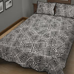 Ancient Aztec Tribal Pattern Print Quilt Bed Set