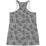 Ancient Aztec Tribal Pattern Print Women's Racerback Tank Top
