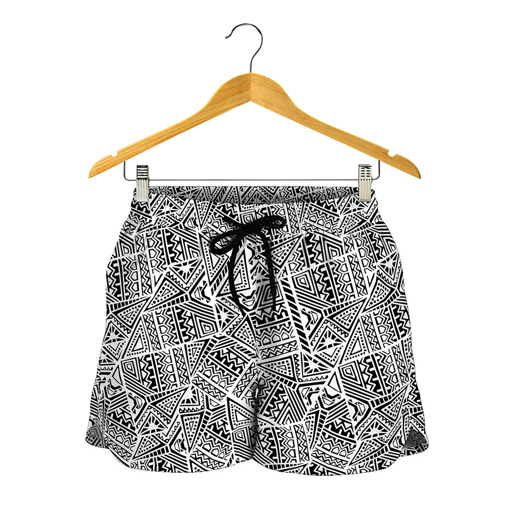 Ancient Aztec Tribal Pattern Print Women's Shorts