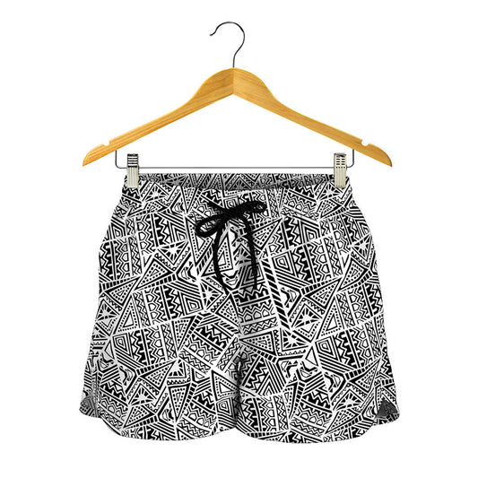 Ancient Aztec Tribal Pattern Print Women's Shorts