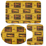 Ancient Egypt Pattern Print 3 Piece Bath Mat Set