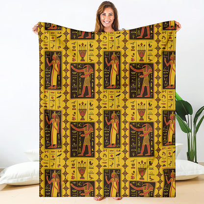 Ancient Egypt Pattern Print Blanket