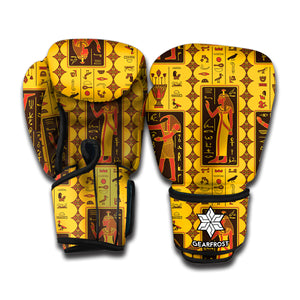 Ancient Egypt Pattern Print Boxing Gloves