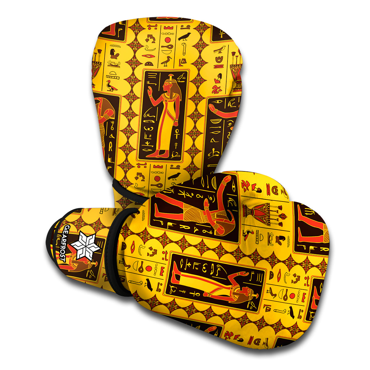 Ancient Egypt Pattern Print Boxing Gloves