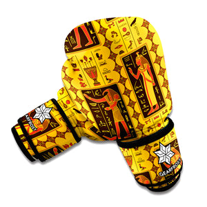 Ancient Egypt Pattern Print Boxing Gloves