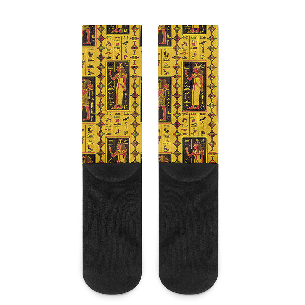 Ancient Egypt Pattern Print Crew Socks