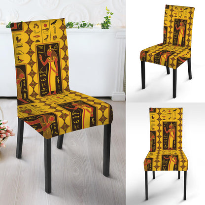 Ancient Egypt Pattern Print Dining Chair Slipcover