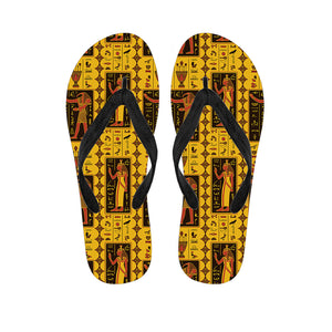 Ancient Egypt Pattern Print Flip Flops