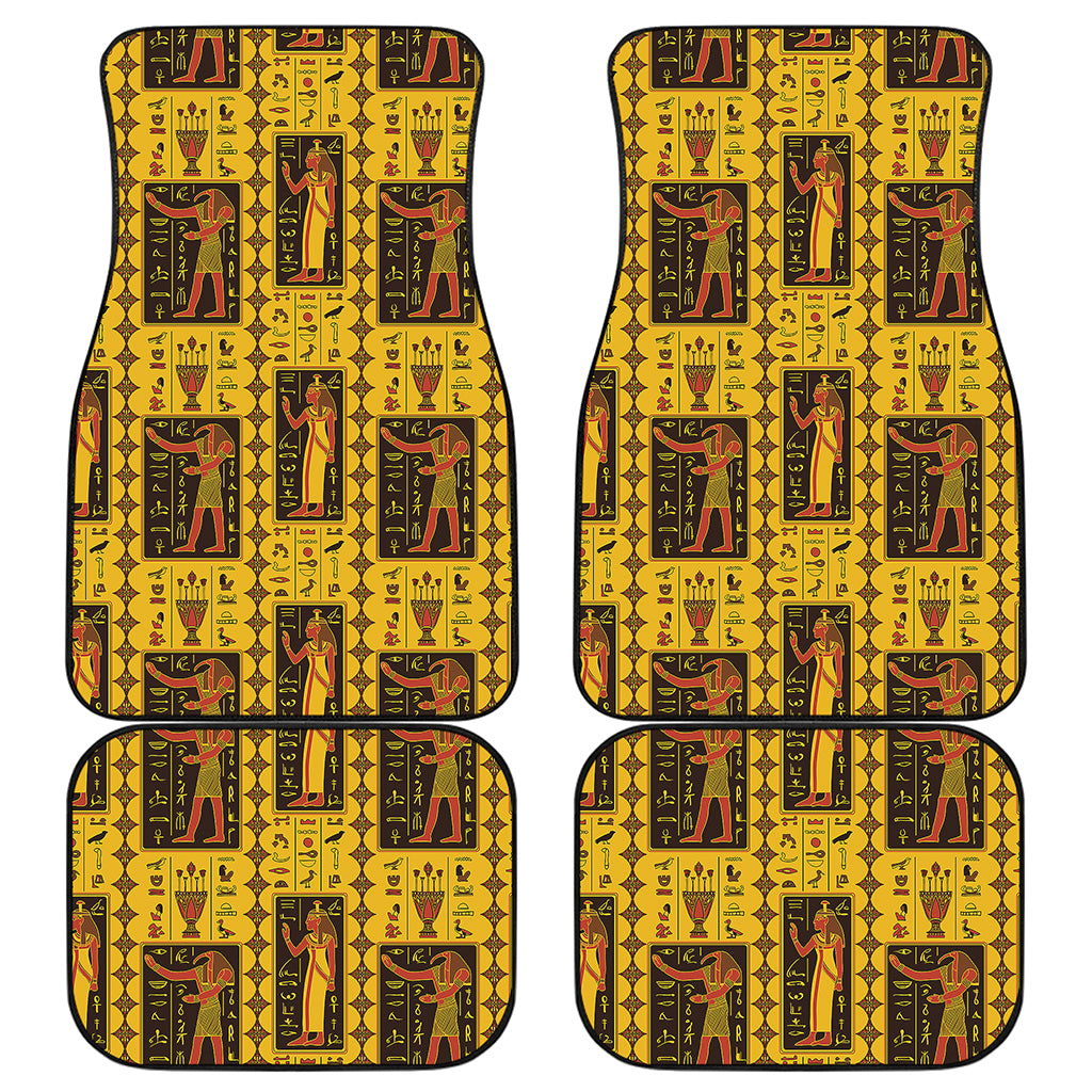 Ancient Egypt Pattern Print Front and Back Car Floor Mats