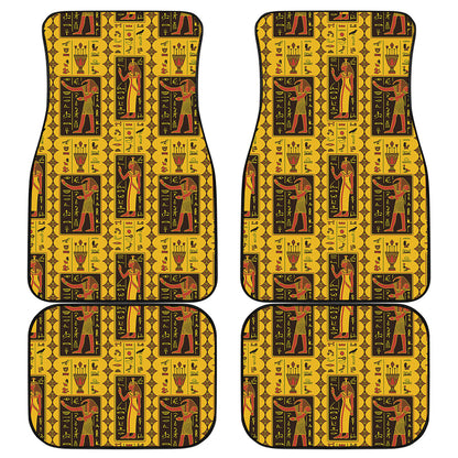 Ancient Egypt Pattern Print Front and Back Car Floor Mats