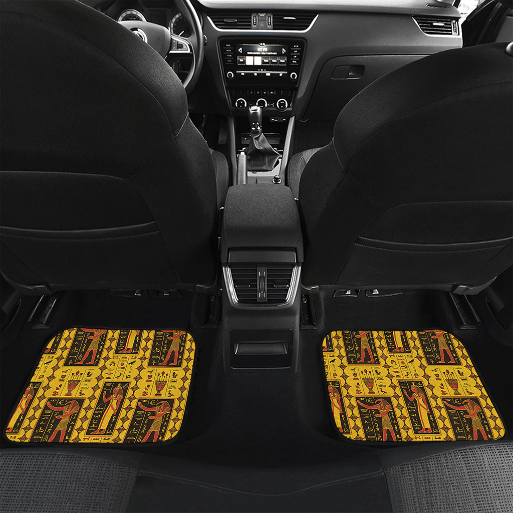 Ancient Egypt Pattern Print Front and Back Car Floor Mats