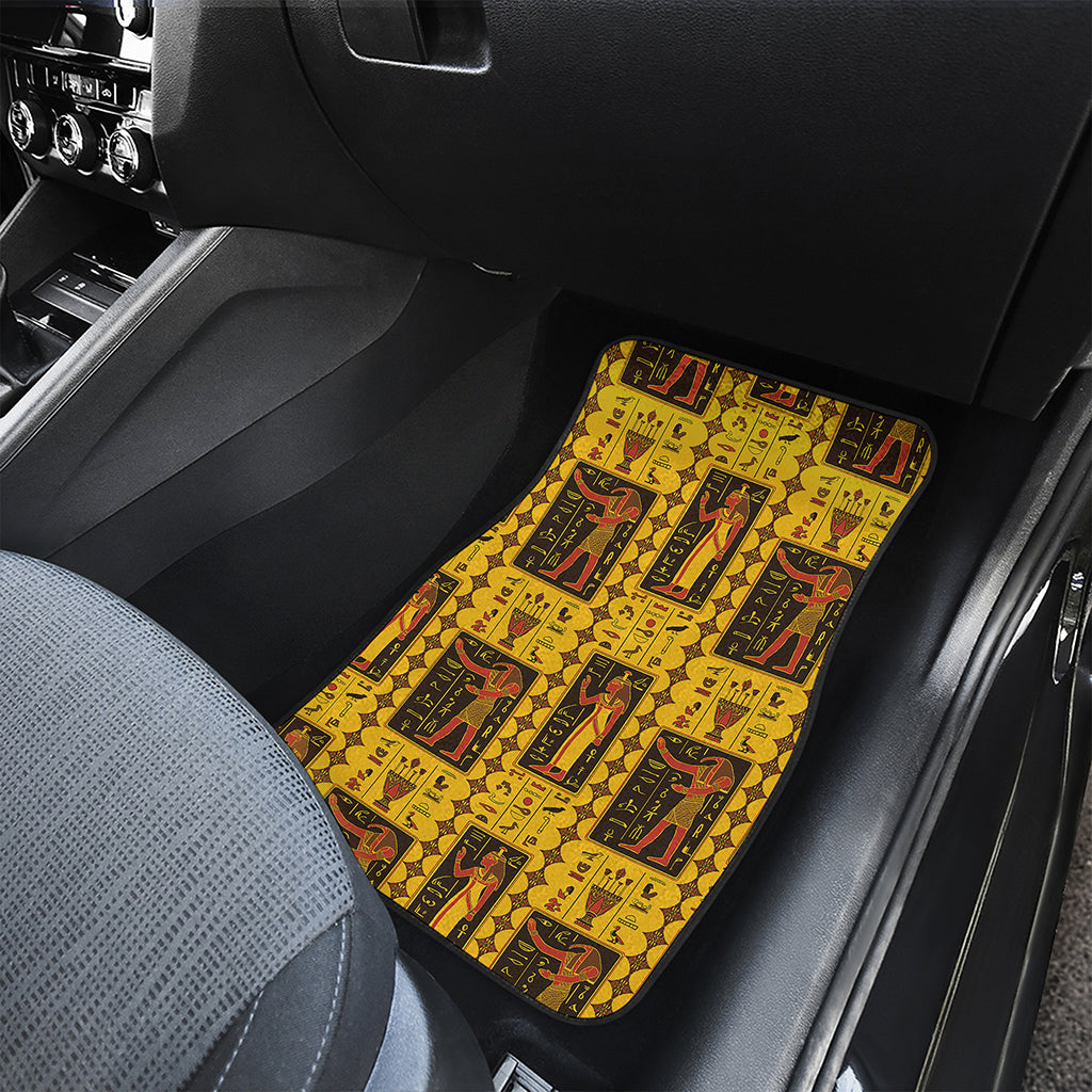 Ancient Egypt Pattern Print Front and Back Car Floor Mats