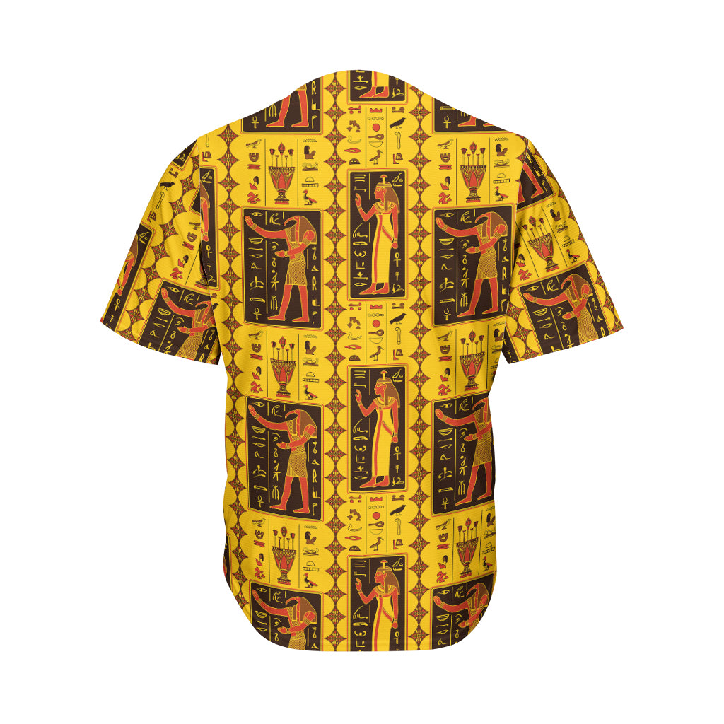 Ancient Egypt Pattern Print Men's Baseball Jersey