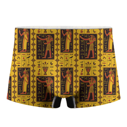 Ancient Egypt Pattern Print Men's Boxer Briefs
