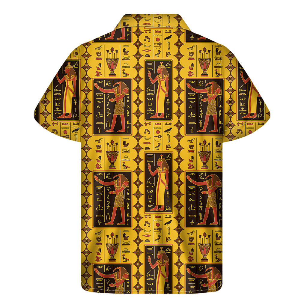 Ancient Egypt Pattern Print Men's Short Sleeve Shirt