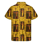 Ancient Egypt Pattern Print Men's Short Sleeve Shirt