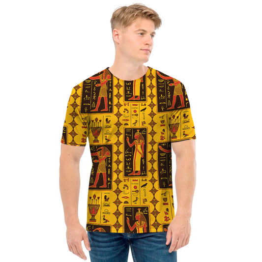 Ancient Egypt Pattern Print Men's T-Shirt