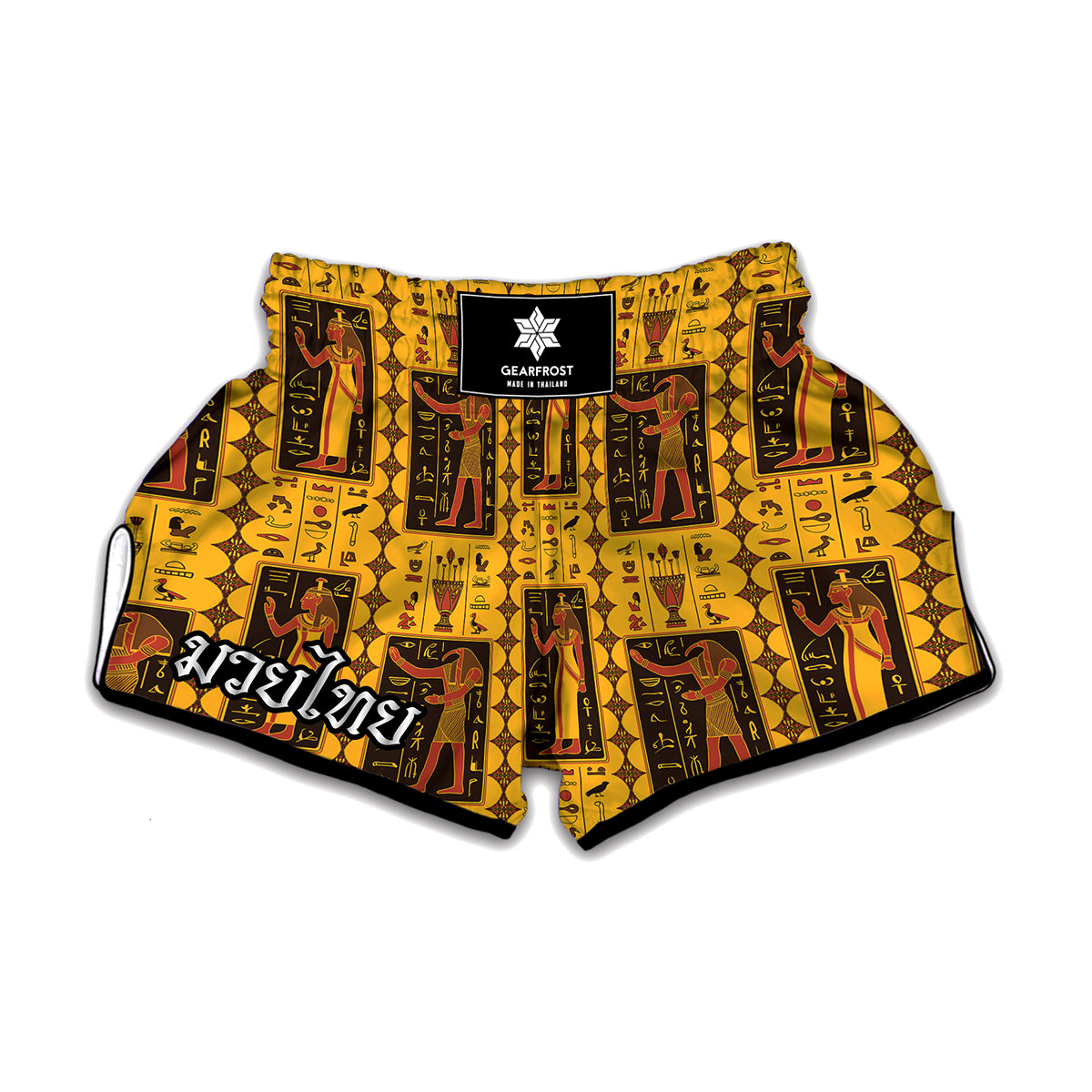 Ancient Egypt Pattern Print Muay Thai Boxing Shorts